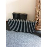 2 x Cast Iron Column Lacquered Raw Metal Traditional Cast Iron Style Radiator Radiators 1 x 1050mm