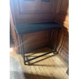Black Wooden Tall Hall Table With Turned Spindle Leg 110 x 43 x 98cm