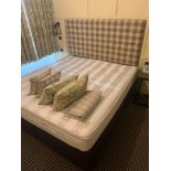 Hospitality Contract Super King Size Divan Bed Mattress And Headboard Sold With Cushions And Throw