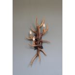 A Pair Of 3 Lamp Resin Antler Wall Sconces 1000 x 300mm