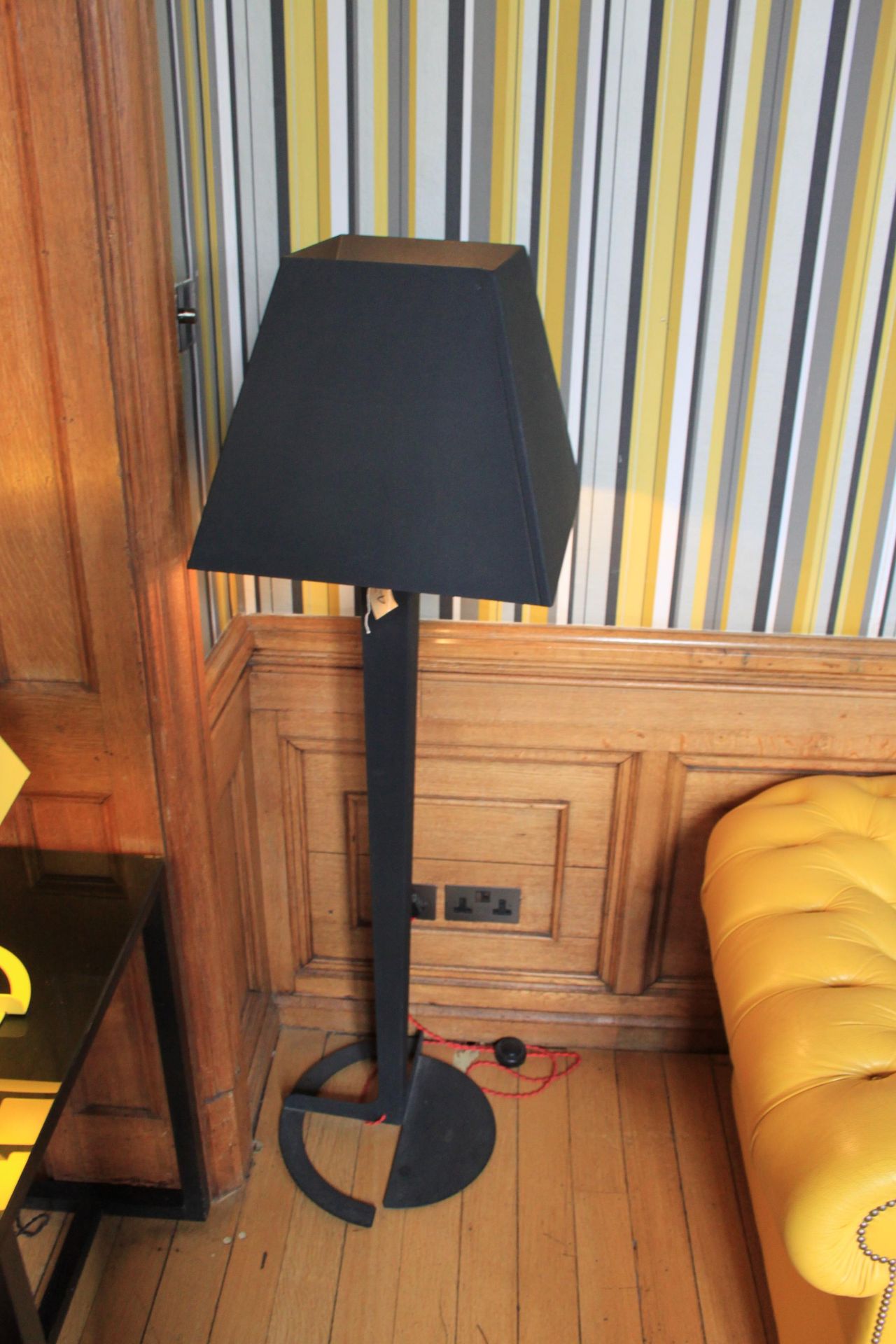 A Pair Of FOLD Floor Lamp Alexander Taylor For Established And Sons Powder Coated Black 460mm High