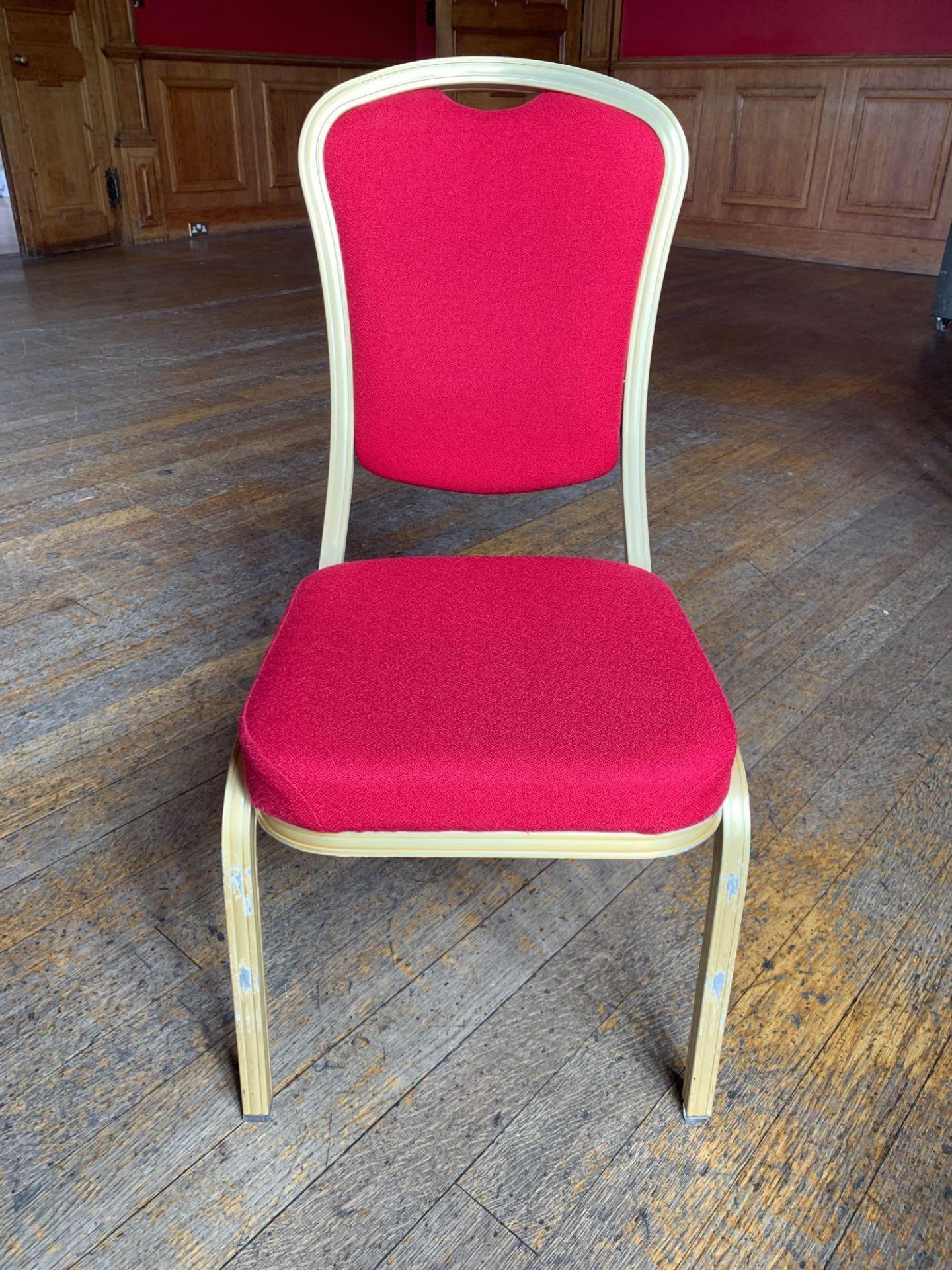 Burgess Furnitures Furniture CH569 Stacking Banquet Chair Red And Gold x 10 45 x 43 x 99cm - Image 2 of 2