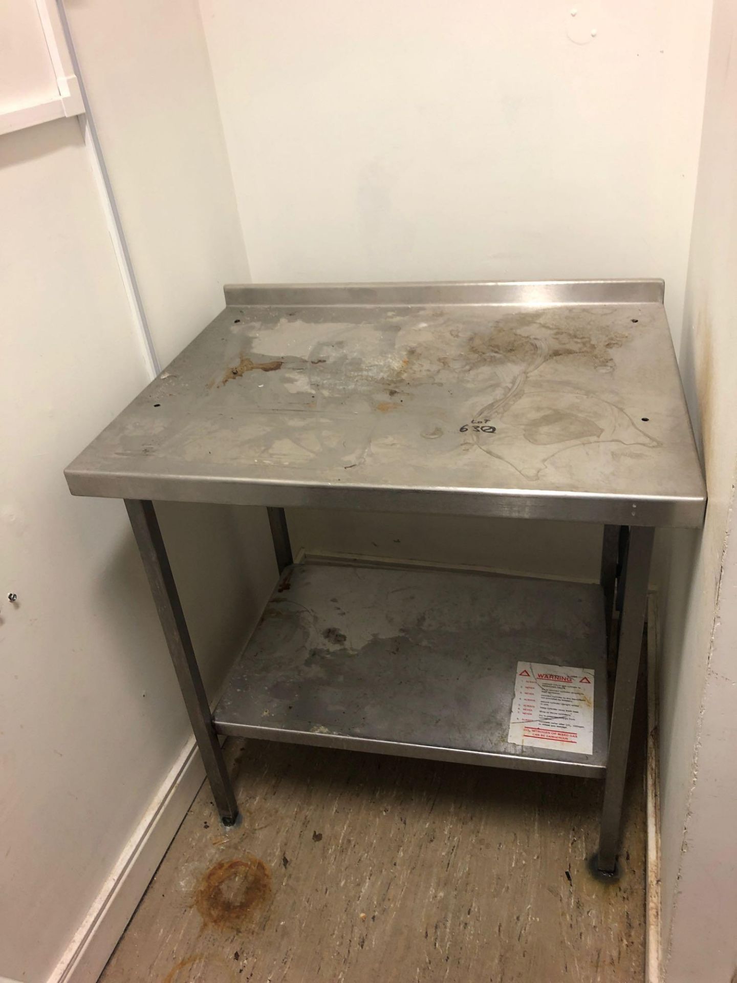 Stainless Steel Preparation Table With Undershelf And Backsplash 900 x 680 Mm
