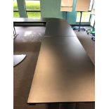 6x Burgess Furnitures Black And Chrome Conference Tables 1500 x 750 Mm
