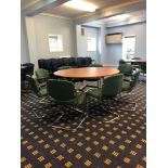 17 x Burgess Furnitures Green Cantilever Chairs