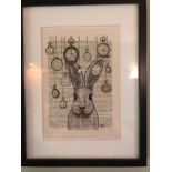 5x Animal Prints In Frames