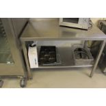 Stainless Steel Preparation Table With Undershelf & Upstand 1200 x 750mm