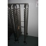 Stainless Steel Mobile 20 Tier Tray Rack Trolley 380 x 570 x 1750mm