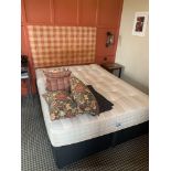 Hospitality Contract King Size Divan Bed Mattress And Headboard Sold With Cushions And Throw 200
