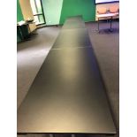 8x Burgess Furnitures Black And Chrome Conference Tables 1500 x 750 Mm
