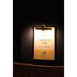 Country Life Framed Art Print By Penguin Books With A Brass Picture Lamp 450 x 700mm