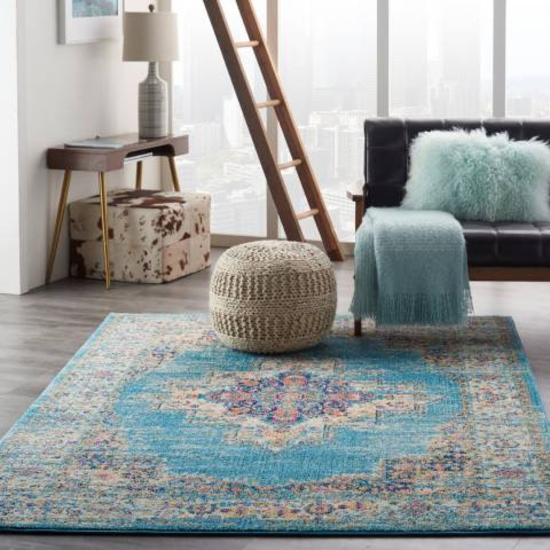 Light Blue Passion Rug Rich, seductive colour draws you into the plush beauty of the Passion rug The - Image 3 of 3