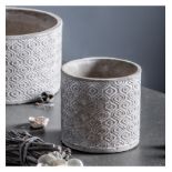 IND Rococo Planter Concrete Grey 105x105mm (5056315903876)