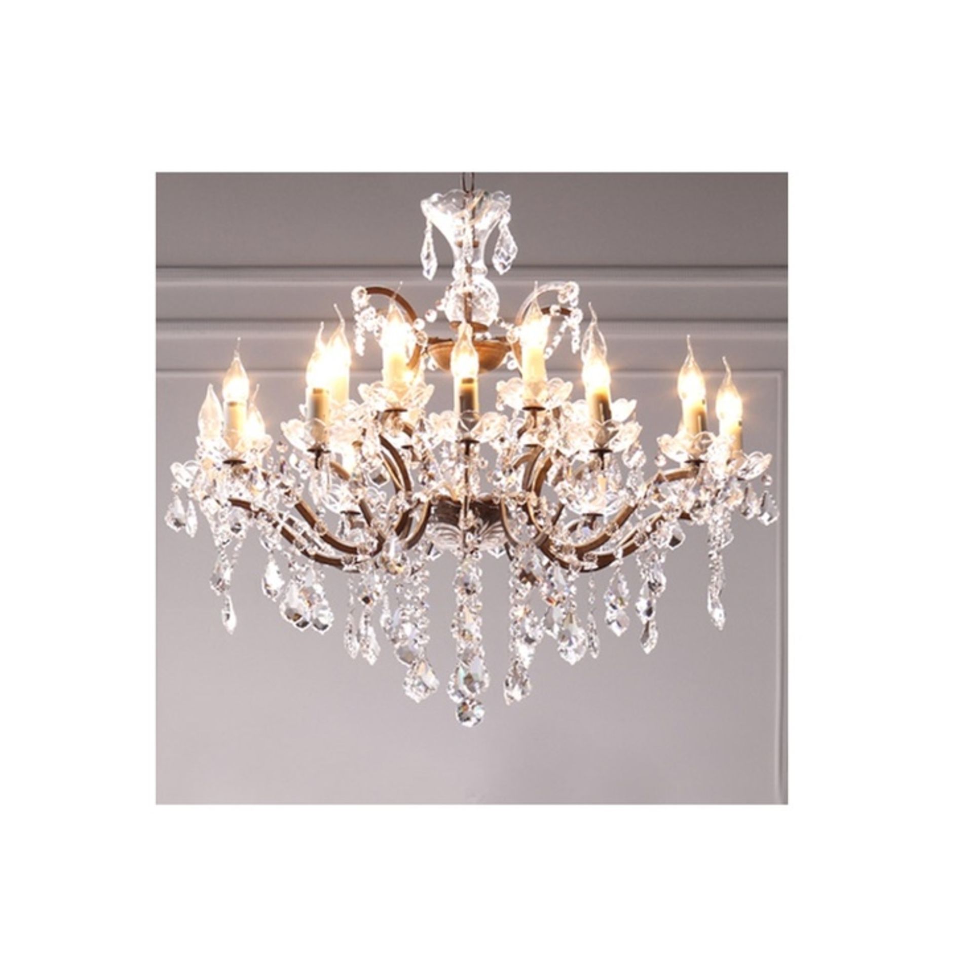 Crystal Chandelier 46cm The Crystal Chandelier collection is inspired by the elaborate designs of