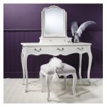 Laura Ashley Chic Dressing Table Vanilla White made from Mindy Ash and features three practical