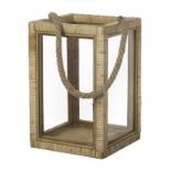 Zula Lantern Natural Bamboo & Glass 330x230mm (5011745891537)