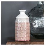 Positano Ceramic Vase Pink & Cream 310x160mm (2pk) (5011745871782)