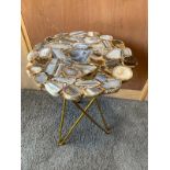 Agate table This gorgeous side table has a beautiful top made from natural agate quartz The