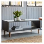 Bergen Cube Coffee Table The Bergen cubed coffee table has a modern meets industrial design in a