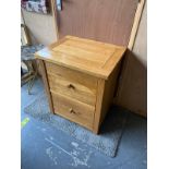 Wentworth 2 Draw Cabinet in Nibbed Oak a classic side or bedside cabinet with good storage for all