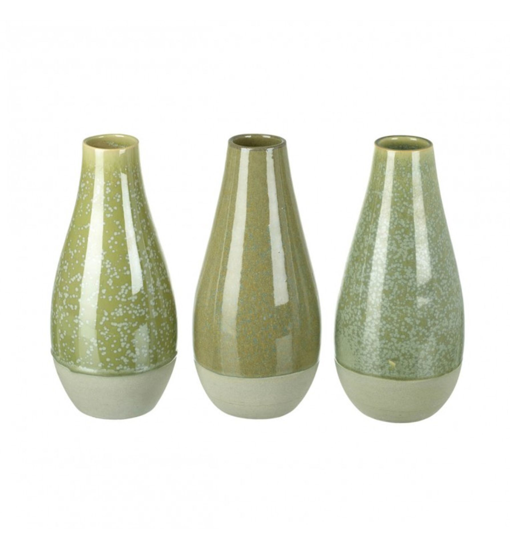 Dales Ceramic Vase Set of 3 Green 240x110mm (6pk) (5011745420249) - Image 2 of 2