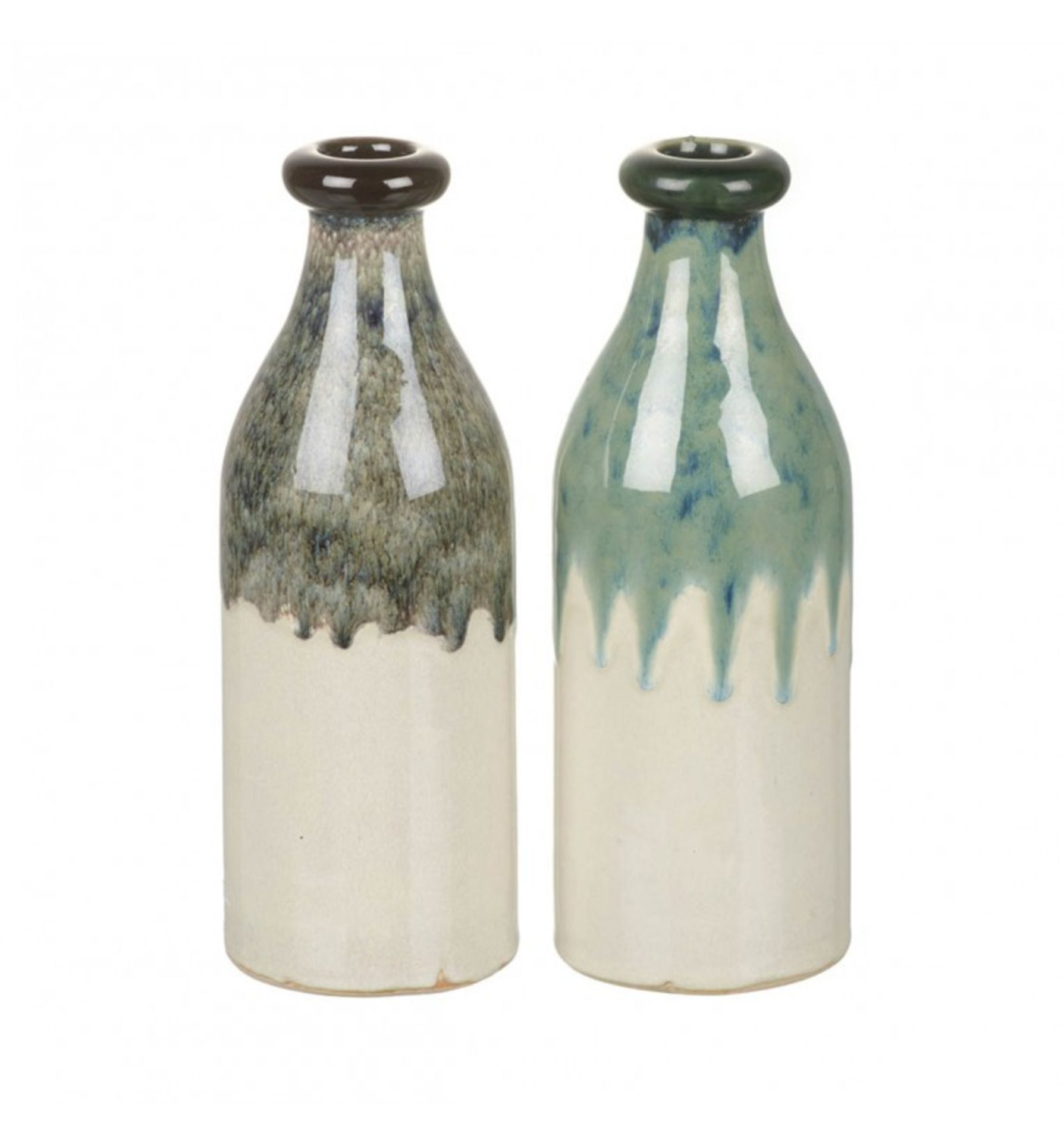 IND Coombe Ceramic Vase Sage Set of 2 220x80mm (5056315903517)