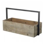 Hanging box Planter Natural Wood 415x220mm (3pk) (5011745891247)