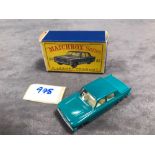 Mint Matchbox Series Diecast #33 Ford Zepher III In Green With Black Wheels In Crisp Box