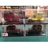 4x Oxford Diecast Models All On Display Boxes, Comprising Of; #MM032 Morris Campervan Certificate