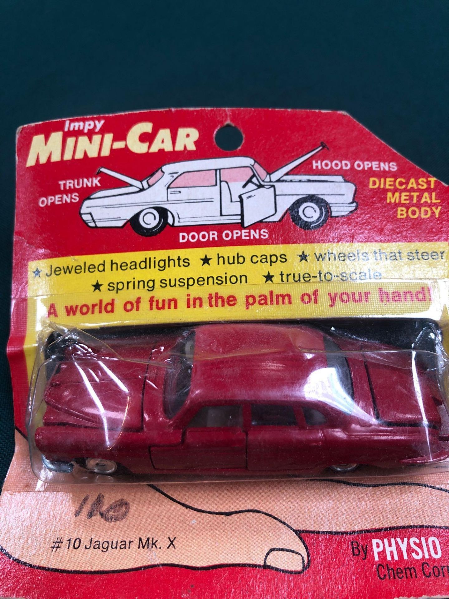Lone Star MP Minicar Diecast #10 Jaguar Mark X In Red On Bubble Card - Image 2 of 2