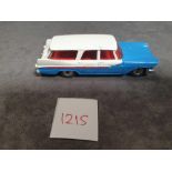 Very Good Corgi Diecast Unboxed #445 Plymouth Sports Suburban Station Wagon Blue With White Top