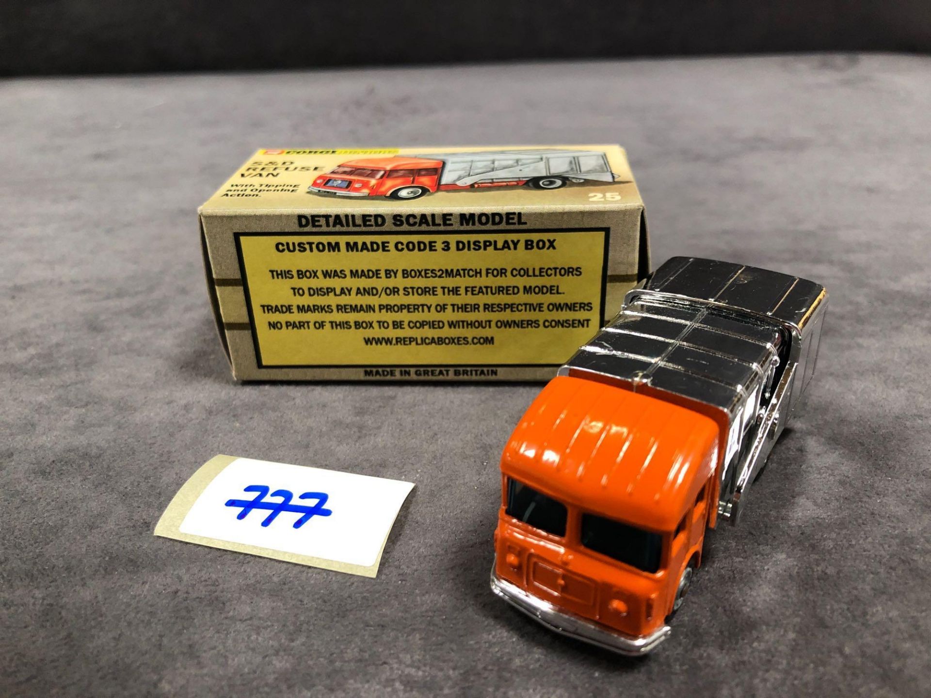 Mint Rarer Colour Corgi Junior #25 Refuse Van In Orange 'Code 2' Manufactured Box