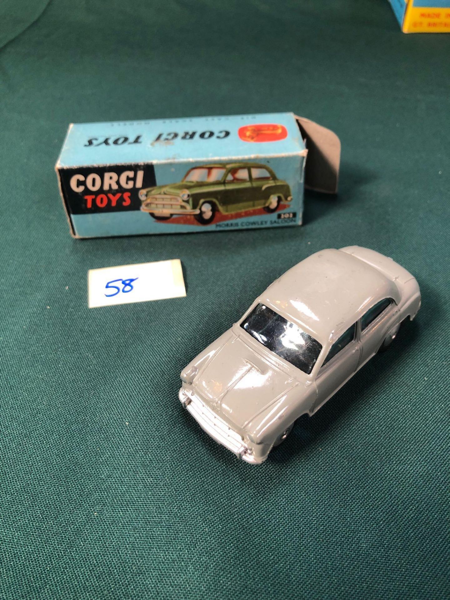 Corgi 202 Diecast To Morris Cowley Saloon In Grey With A Firm Box (One End Flap Missing)