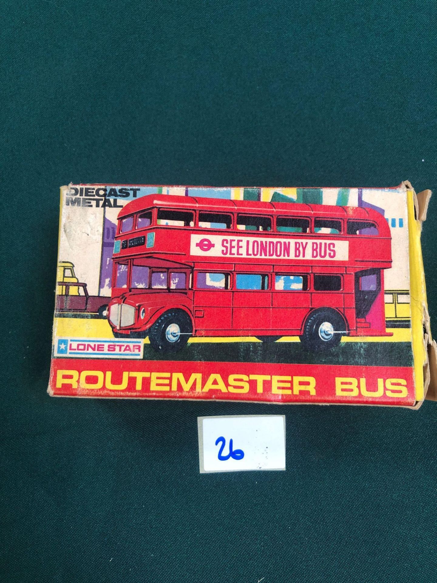 Lone Star Diecast Model #1259 Route Master Bus See London By BusÃƒÆ’Ã†â€™Ãƒâ€šÃ‚Â¢with White Tyres