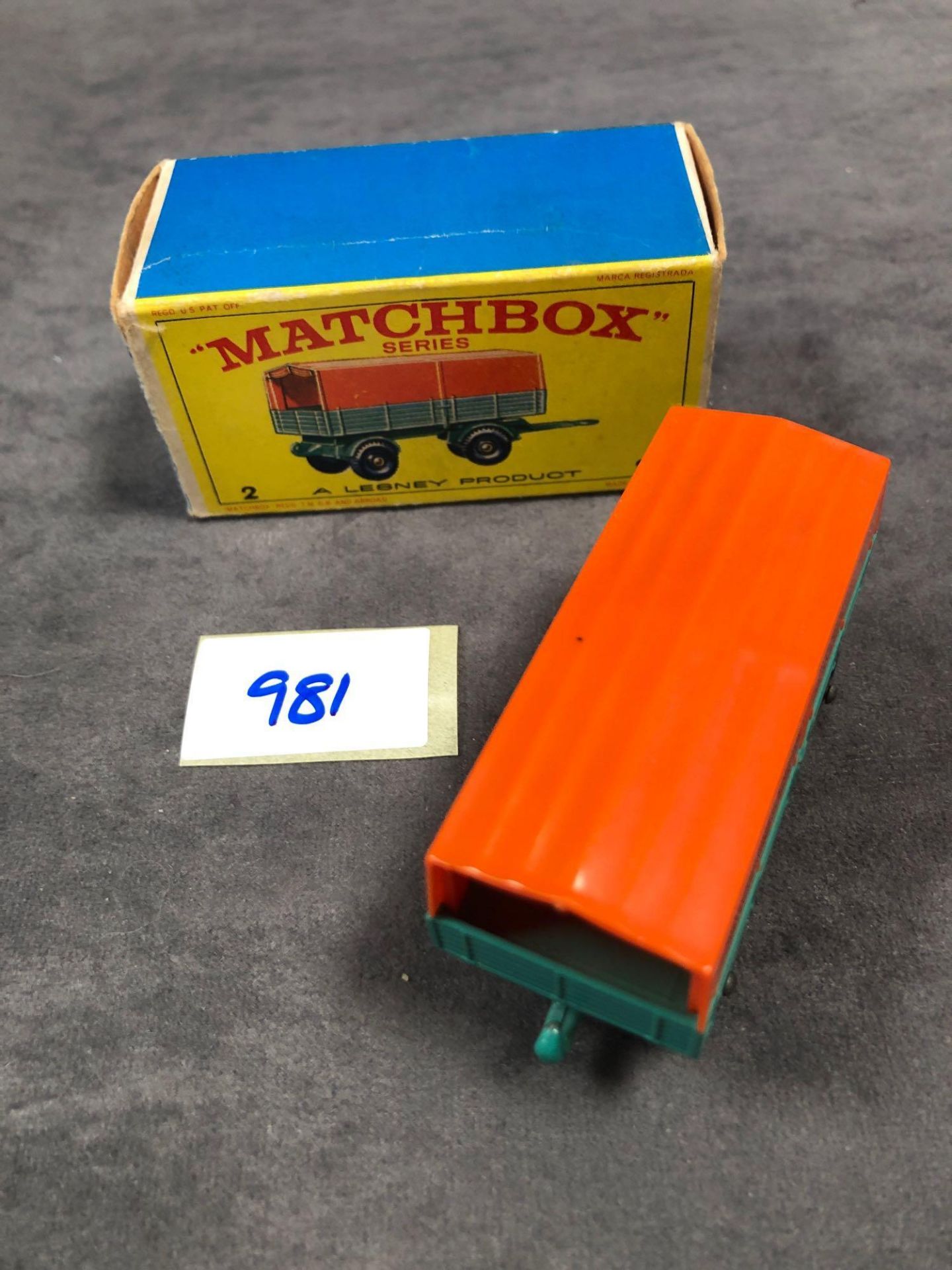 Mint Matchbox Series Diecast #2 Mercedes Trailer In Excellent Box