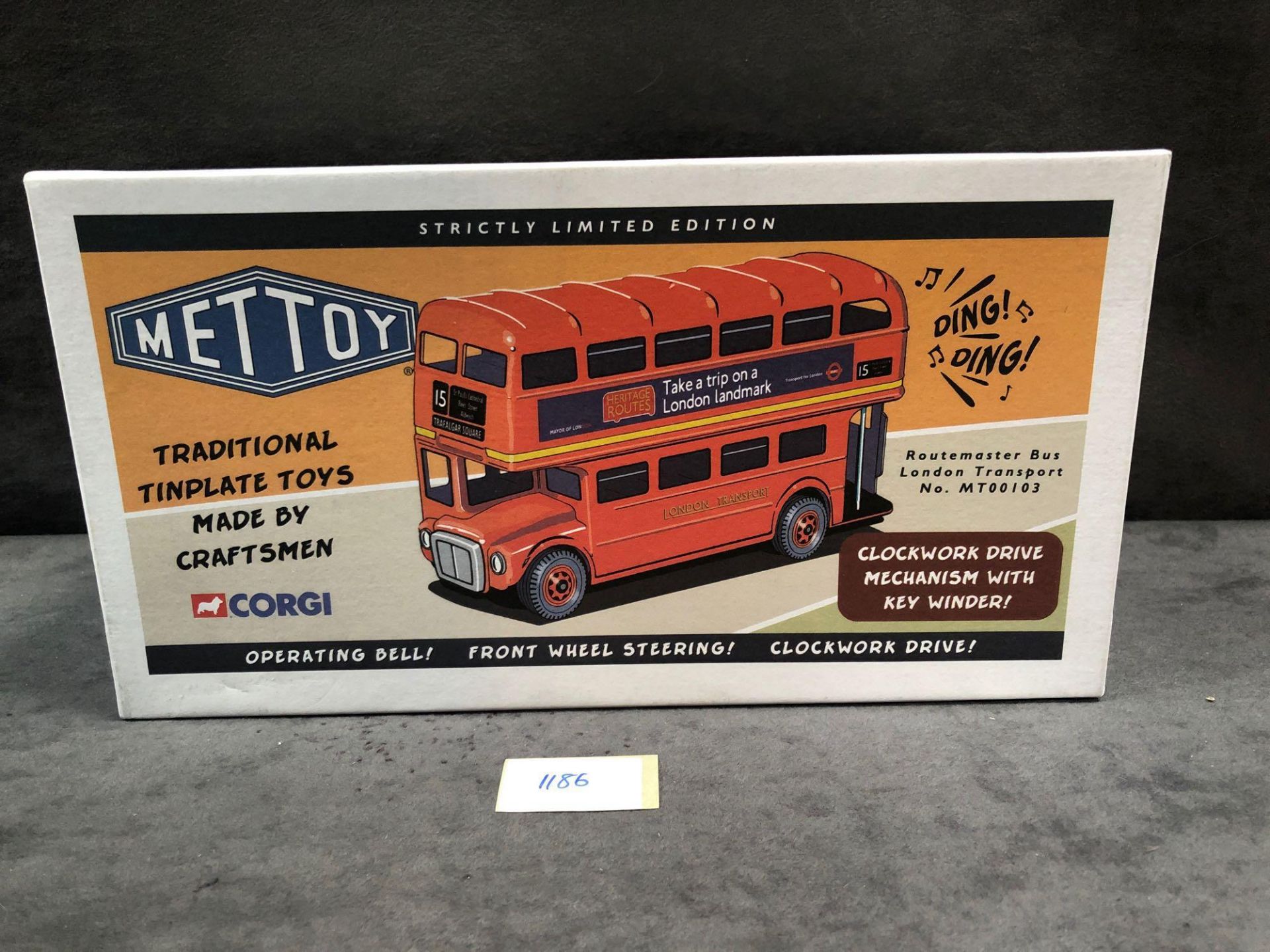 Mettoy Corgi Traditional Tinplate Toys Strictly Limited Edition Route Master Bus London Transport #