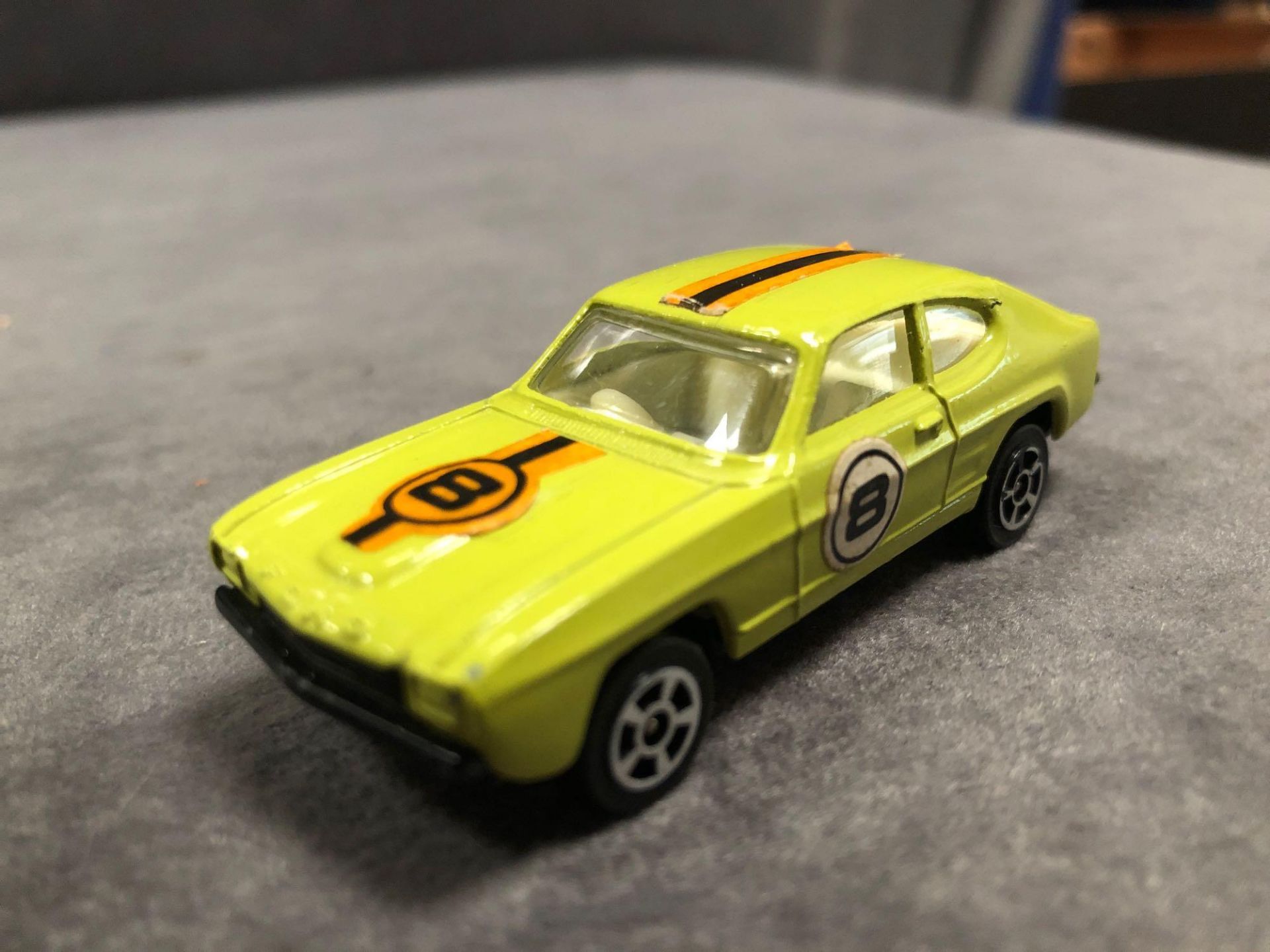 No Decal Mint Corgi Rockets Diecast #D922 Ford Capri In Lime Green In 'Code 2' Manufactured Box - Image 2 of 3