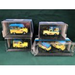 4x Oxford Ice Cream Vans Diecast Models All On Display Boxes, Comprising Of; #ANG033 Anglia Lyons