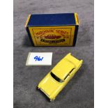 Matchbox Lesney No 45 Vauxhall Victor With Grey Plastic Wheels In Yellow In A Very Good Box