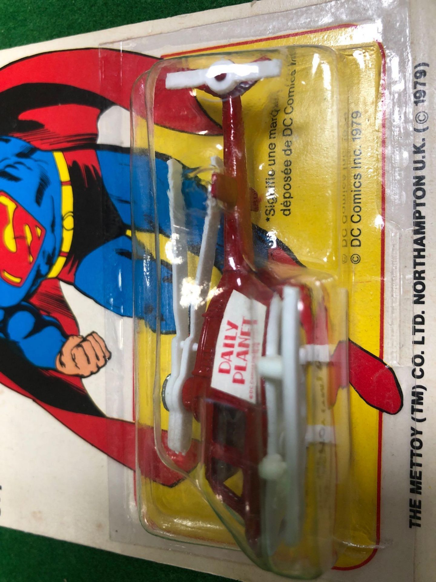 Corgi Junior #6 Diecast Superman Daily Planet Helicopter On Unopened Card - Image 2 of 2