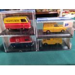 4x Oxford Diecast Models All On Display Boxes, Comprising Of; #JMA002 BMC Van Certificate 0287 Of