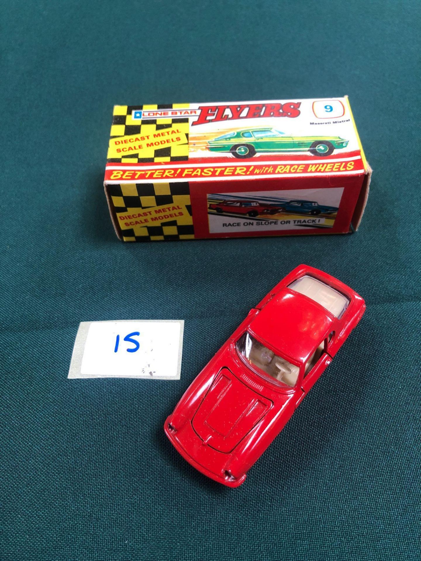 Lone Star Flyers Diecast Model #9 Maserati Mistral And Red With Cream Interior In Box