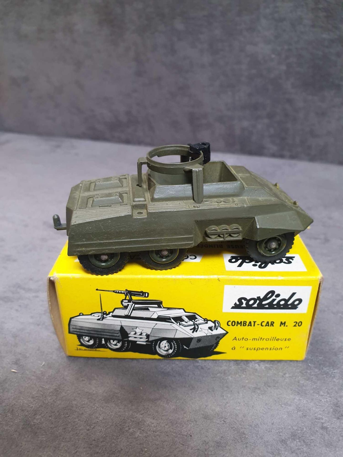Solido #6028 Combat car M20 The M20 in excellent box was a derivative of the M8 Greyhound series.