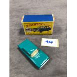 Mint Matchbox Series Diecast #33 Ford Zepher III In Green With Grey Wheels In Excellent Box