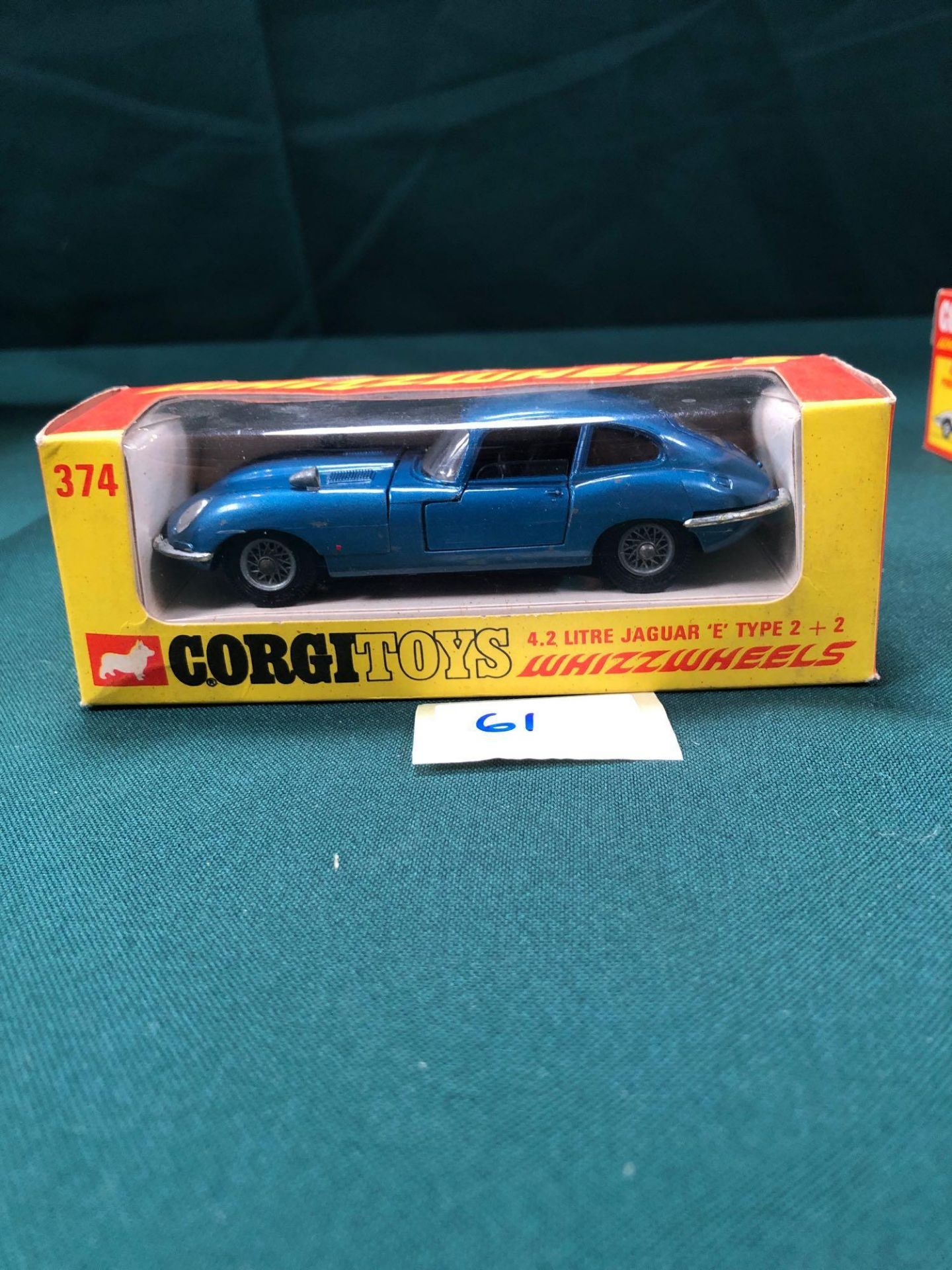 Mint Corgi Toys Whizzwheels Diecast #374 42 L Jaguar E Type 2+2 In Excellent Box