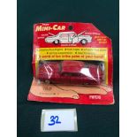 Lone Star MP Minicar Diecast #10 Jaguar Mark X In Red On Bubble Card