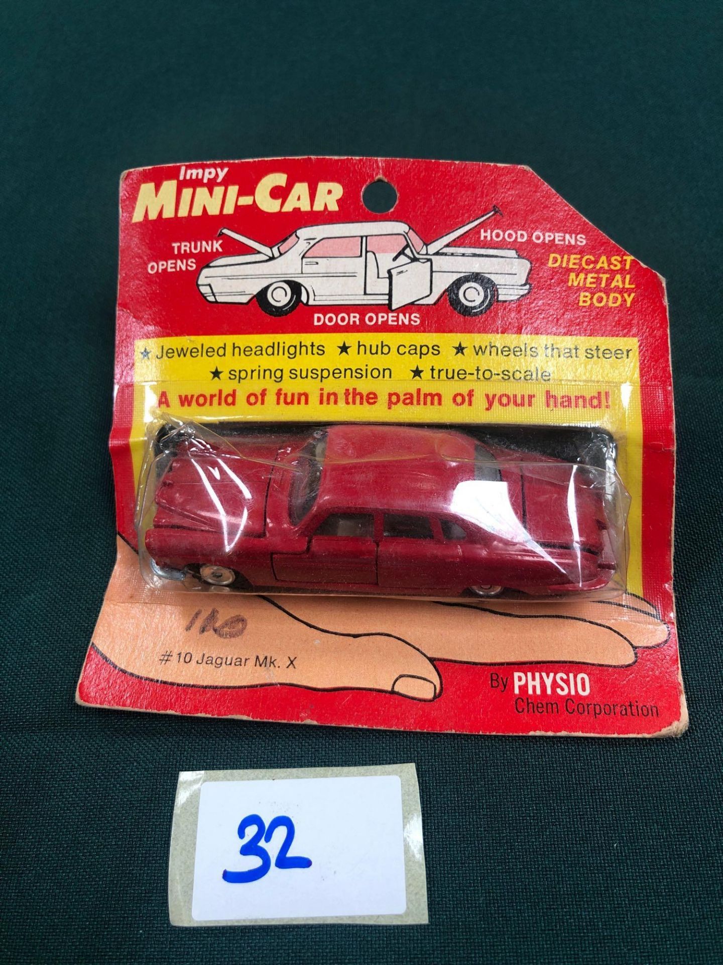 Lone Star MP Minicar Diecast #10 Jaguar Mark X In Red On Bubble Card