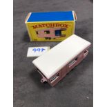 Mint Matchbox Series Diecast #23 Trailer Caravan In Pink With Black Tyre In A Crisp Etype Box