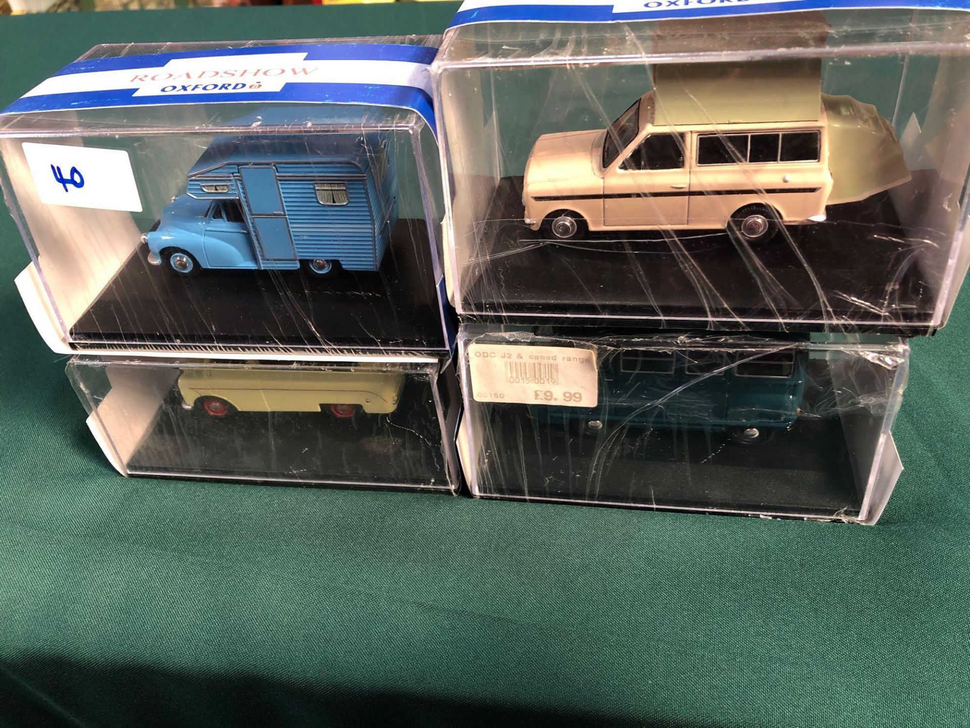 4x Oxford Diecast Models All On Display Boxes, Comprising Of; #HA004 Camper Certificate 0166 Of