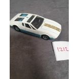 Very Good Corgi Diecast Unboxed #271 Ghia 5000 Mangusta White/Blue With Removable Chassis 1970 -